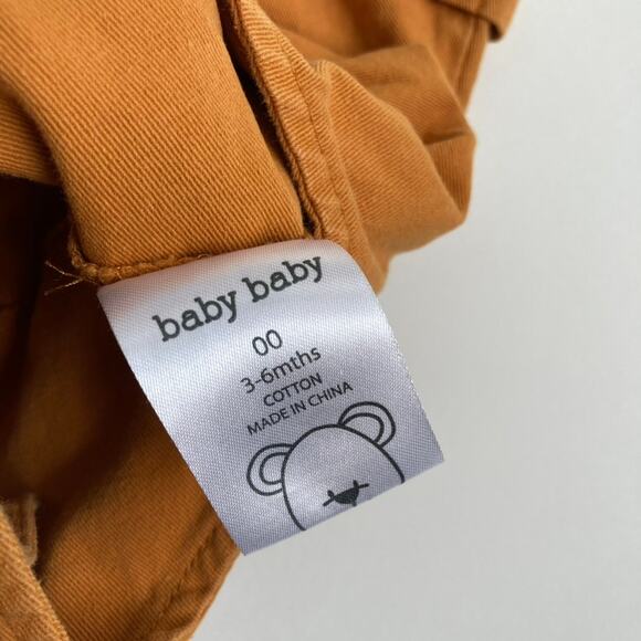 Baby Baby Embroidered Rainbow Golden Shortalls - Mustard Yellow - 3-6M - Picture 4 of 11